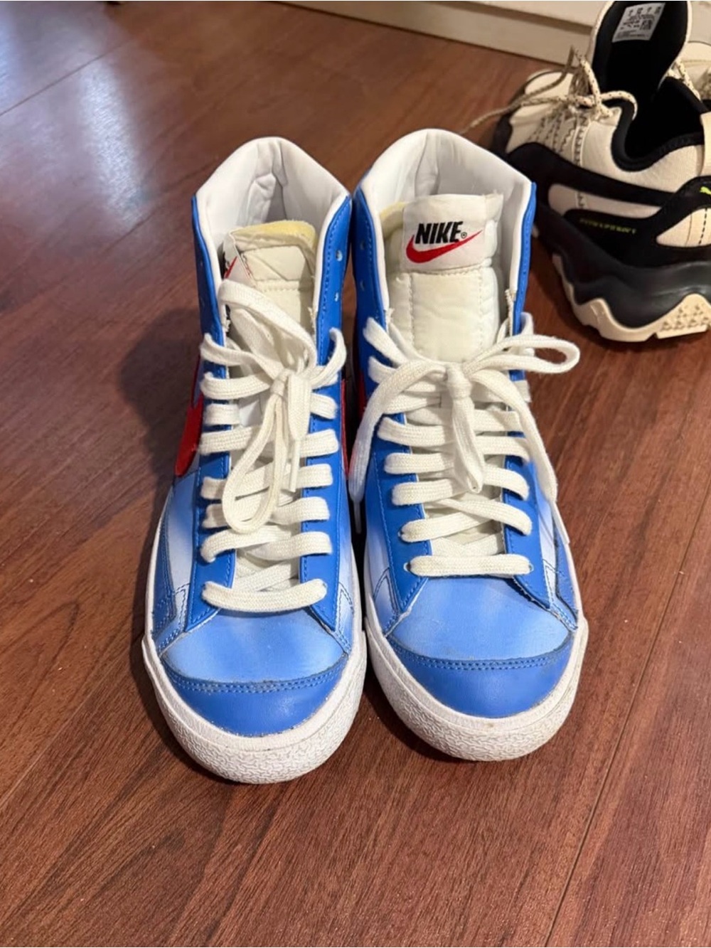 Nike Red, White and Blue High-Top Sneakers